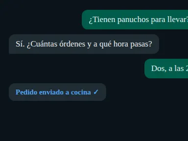 Bot que toma pedidos — Fludra · demo